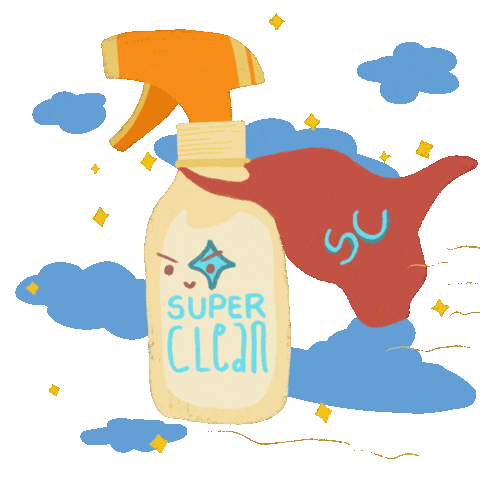 marchingblues giphyupload superman cleaning spray Sticker