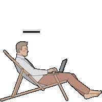 Beach Freelance Sticker by Gudim