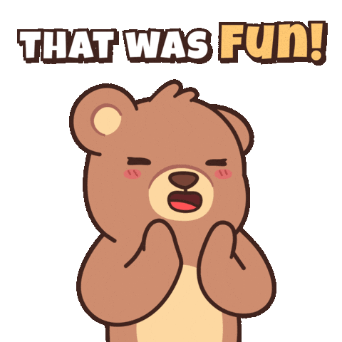 Happy Teddy Bear Sticker by BEARISH
