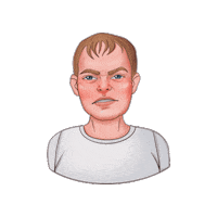 Angry Serious Face Sticker