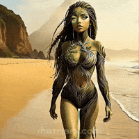 Ocean Waves Wind In Hair GIF by The Galactic Matriarx