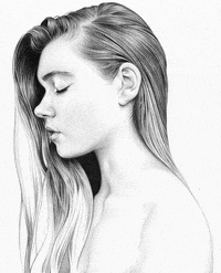 Palezsa art illustration beauty hair GIF