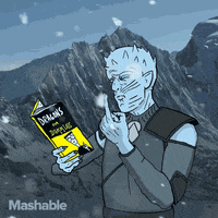 mashable thinking game of thrones dragon reading GIF