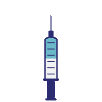 Pfizer Syringe Sticker by Hennepin County