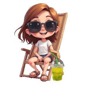 Boys Girls Summertime Sticker