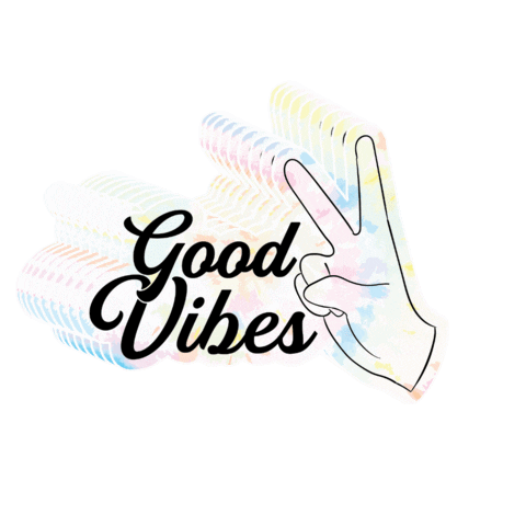 eclecticgraphicdesigns retro vibes peace good vibes Sticker