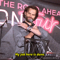 aborddelimpala jared padalecki job done aborddelimpala GIF