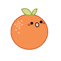 Heart Orange Sticker