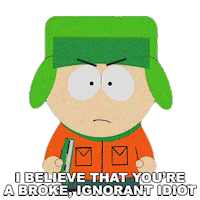 Kyle Broflovski Idiot Sticker by South Park