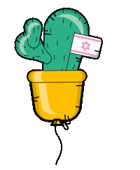 Relevant_Design flag plant israel re Sticker