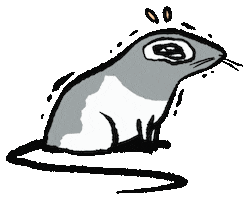 Scared Mouse Sticker by World of Zhen