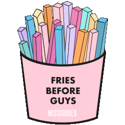 eat french fries Sticker by Missguided