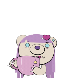 Hot Tea Bear Sticker by DeddyBears