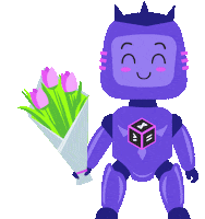 Flowers Robot Sticker by 482.solutions