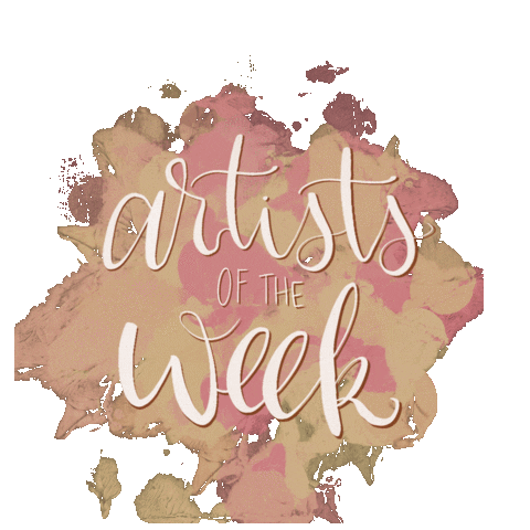 hannahharrisddbd art pink artist yellow Sticker