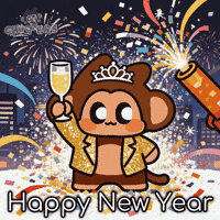 Celebrate Happy New Year GIF by Chimpers