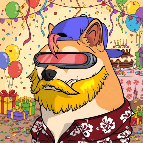 Partying Happy Birthday GIF by Doge Pound