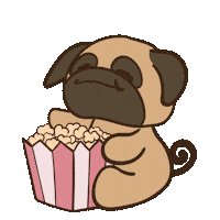 Pug Eating Sticker by BeKyoot