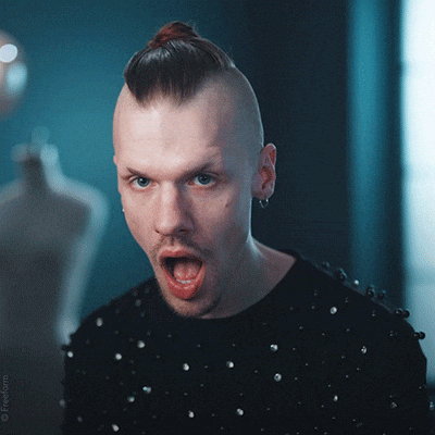 Surprised Fashion Show GIF by Freeform