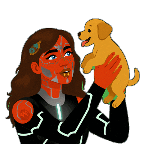 Puppy Love Wow Sticker by World Of Women