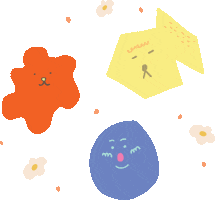 uuglydoodle happy friends face bear Sticker