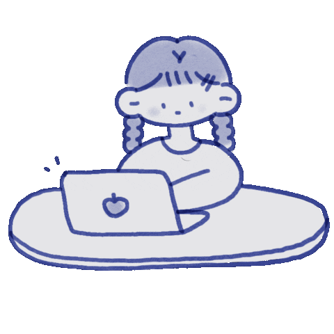 melocreating giphyupload work computer working Sticker