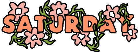 Saturday Sticker by Poppy Deyes