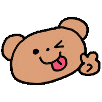 gnyang bear victory doodle 브이 Sticker
