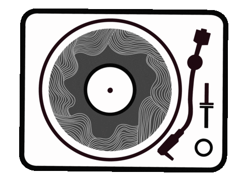 Record Player Vintage Sticker