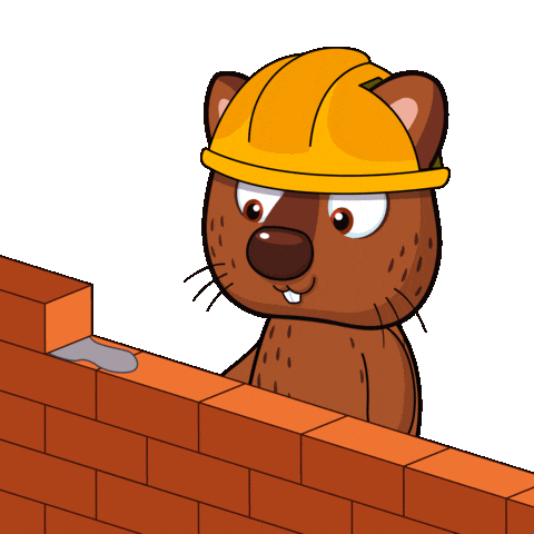 Working Brick By Brick Sticker by VeeFriends