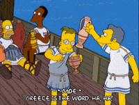 homer simpson drinking GIF