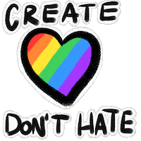 Create Dont Hate Sticker by University for the Creative Arts