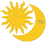Tired Sun And Moon Sticker