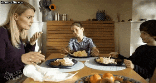 mother eating GIF