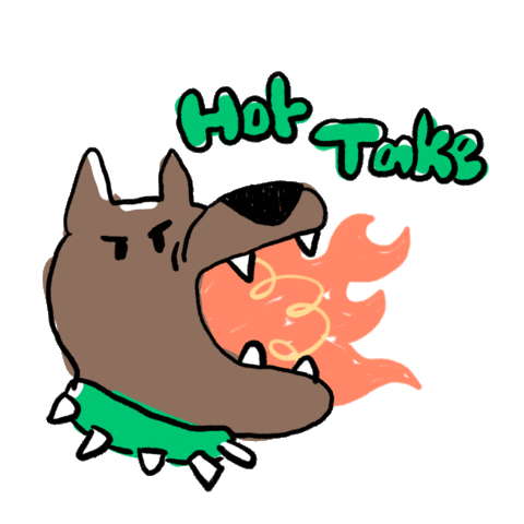 auds_ dog hot take Sticker