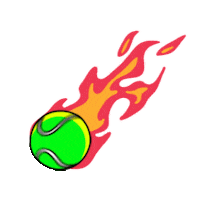 on fire tennis Sticker by Olympic Channel