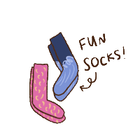 illoostrations socks funky quirky fun socks Sticker