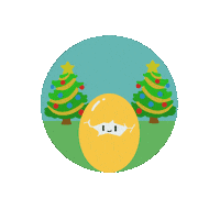 LioxFoundation egg kerst liox foundation liox Sticker