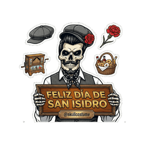 San Isidro Skull Sticker