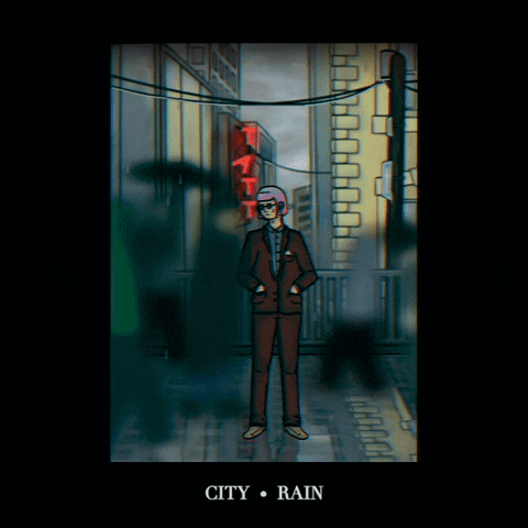 scott-ripley giphyupload people rain city GIF