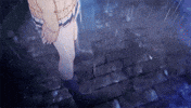 Sad Girl Rain GIF