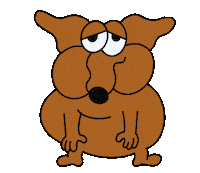 Sad Dog Sticker