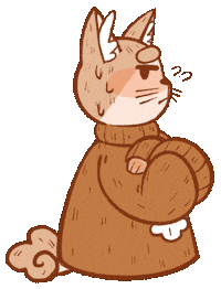 Sketchy-Saram cat kitty doodle nervous Sticker