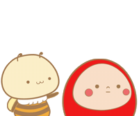 Bee Poke Sticker by てくのハウス｜てくマル＆マキびぃ