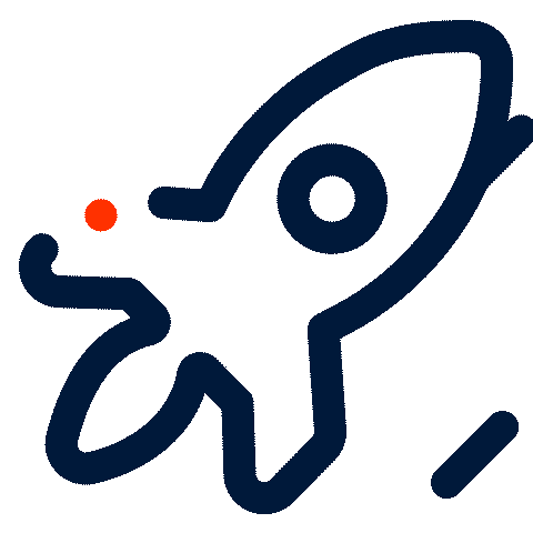 Flying High Rocket Sticker by AlphaSights