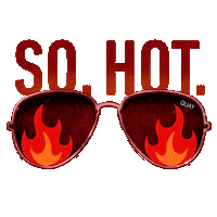 Fire Looking Hot Sticker by Quay Australia