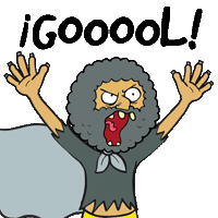 Excited Soccer Sticker