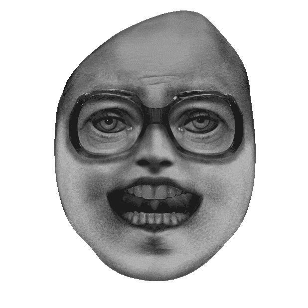 black and white smile Sticker by Colin Raff
