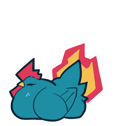 Fire Chicken Sticker