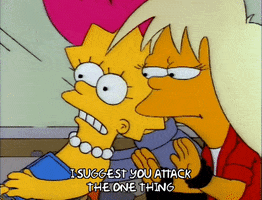 Pushing Away Season 3 GIF by The Simpsons